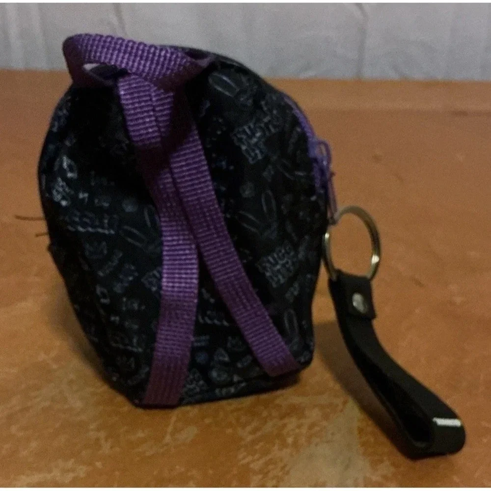 Fuggler Monster Mini Backpack Black Purple Blue with Handle & Zipper Closure